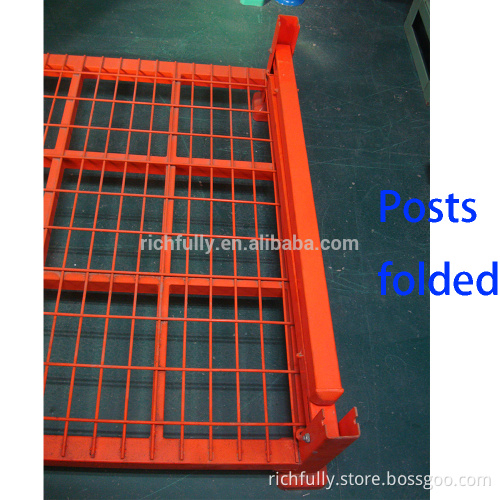 4square tube posts Tire Stacking Rack with mesh board
